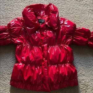 Fashion Nova Shiny Red Kids Puffer Jacket